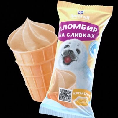 Пломбир на сливках крем-брюле в Планета мороженого по цене 123 ₽