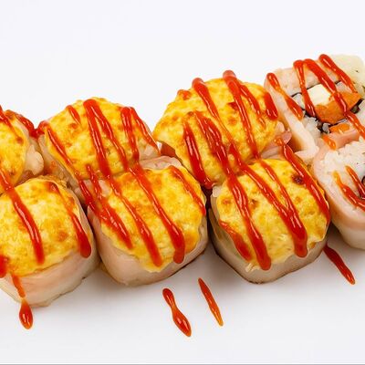 Запеченный с копченым беконом в Доставка роллы воки пицца Вологда RollX по цене 477 ₽