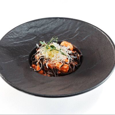 Паста Арабьята с чернилами каракатицы в #proсчастье по цене 700