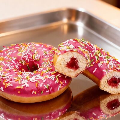 Донат клубника в Чеба по цене 129 ₽