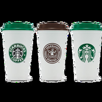 Сет из 3 reusable стаканов с логотипами Starbucks в Starbucks (R)