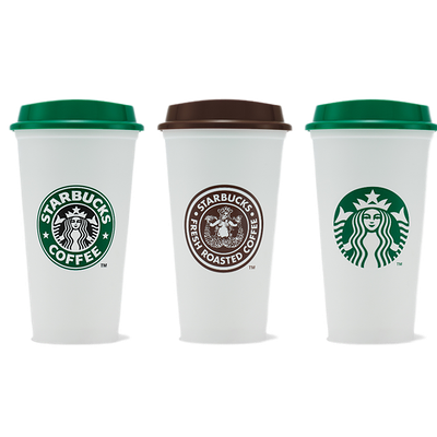 Сет из 3 reusable стаканов с логотипами Starbucks в Starbucks (R) по цене 9000 ₸