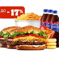 Большой сет на троих в Бургер Кинг