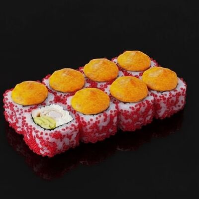 Запеченный ролл Массаго-сыр-краб-авокадо в FIX NINJA по цене 600 ₽