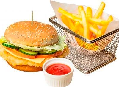 Чикенбургер сет в Суши Ё Пицца по цене 540 ₽