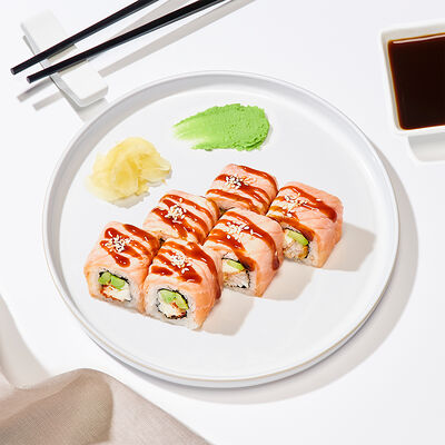 Ролл лосось татаки в Много лосося по цене 730