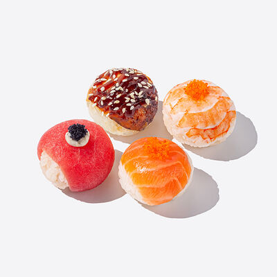 Роллы-боллы в Много лосося по цене 500