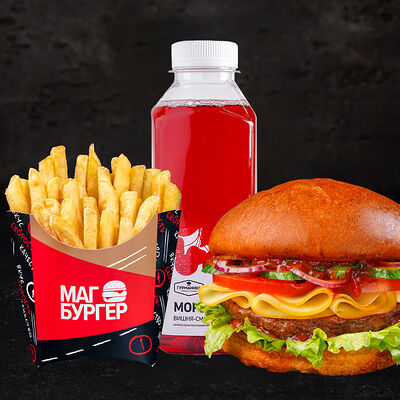 Комбо Дачный бургер и морс в Магбургер & Братья Караваевы по цене 455