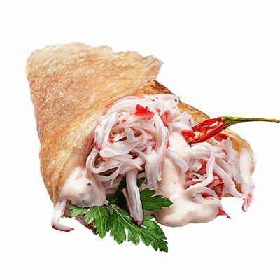 Блин с крабовой начинкой и зеленью в БлинБери по цене 79