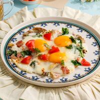 Глазунья с беконом и грибами в ЛарисуВаннуХочу