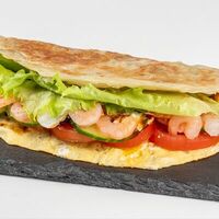 Лепешка роти с креветками в Street Food