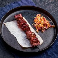 Шашлык из бычьего сердца в Бык и море