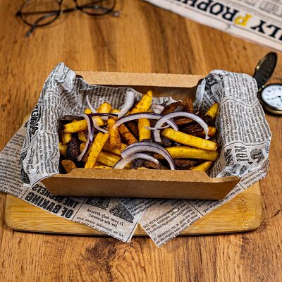 Картошечка с рваной говядиной под соусом барбекю в Косой переулок по цене 489 ₽