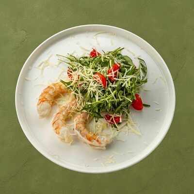 Рукола с креветками в Шашлычара по цене 850 ₽