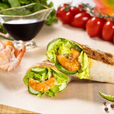 Ролл с креветкой терияки в Шаурма Куулпицца по цене 589 ₽