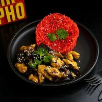 Курица с 3 видами грибов и сычуаньским жареным рисом в Mr Pho Bo