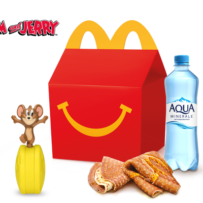 Хэппи Мил с Блинами в Макдоналдс по цене 189 ₽