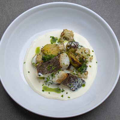 Палтус, капуста и соус бри в 321 Club by Novikov по цене 1260