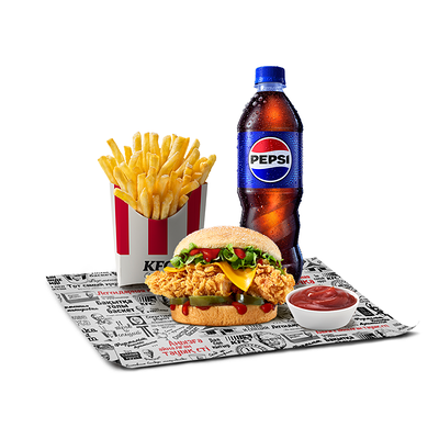 Мини Чизбургер Кетчуп Комбо в KFC Sary Arka Almaty по цене 2440 ₸