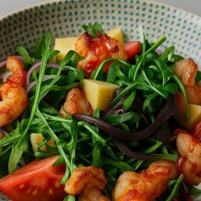 Cалат с креветкой, манго и персиковым соусомв Искусство по цене 560 ₽