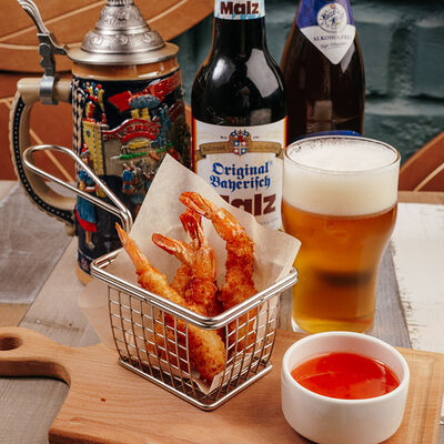 Креветки темпура с соусом сладкий чили в Дункан по цене 590 ₽