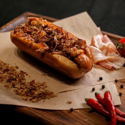 Хот-дог Датский острый в Deus Burgers по цене 350 ₽