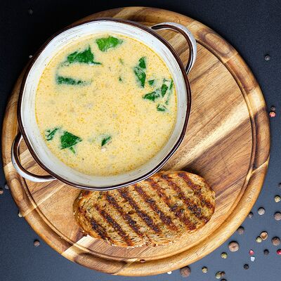 Суп сливочный из морепродуктов в Mesto Sushi & Grill по цене 480