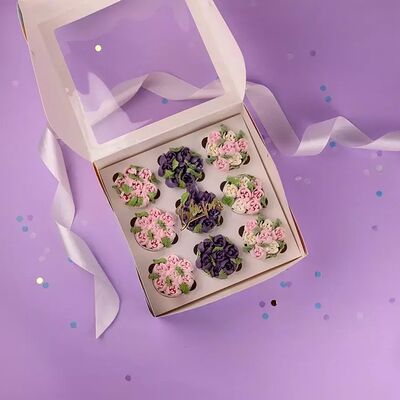 Капкейки Тюльпаны 9шт в Пышно Расцвели по цене 3100 ₽