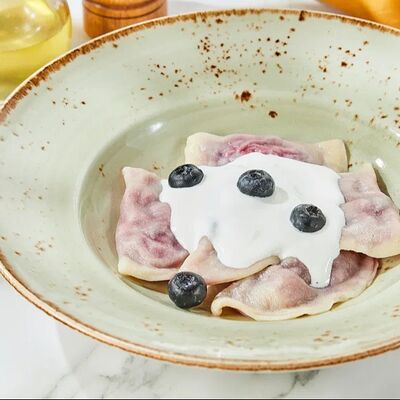 Пельмени с моченой вишней в Room-cafe по цене 430 ₽