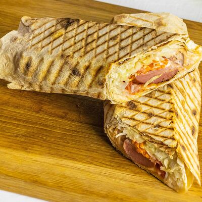 Двойной хот-дог в лаваше с сыром в Шашлык №1 по цене 280 ₽