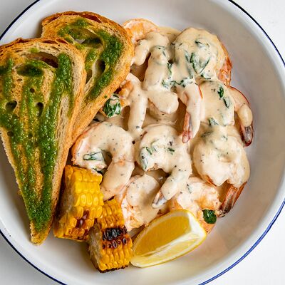 В соусе сливки-базилик в Креветочная The Shrimp по цене 990 ₽