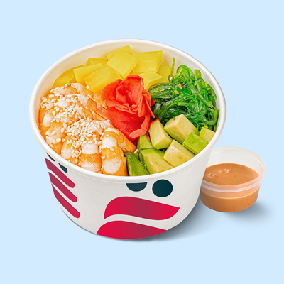 Поке с креветкой New и 1 соус в Ёбидоёби по цене 469