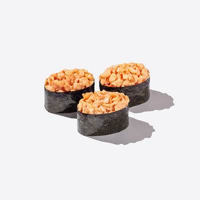 Гунканы с креветкой спайси mini в Много лосося по цене 365 ₽
