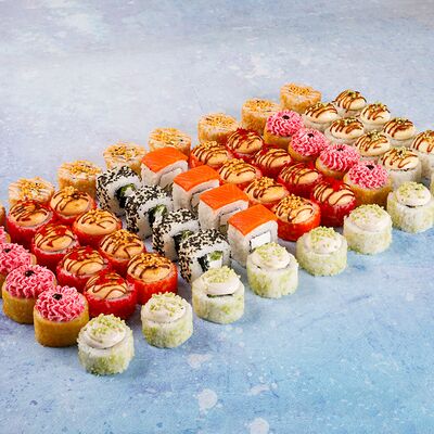 1,5 кг роллов Микс в Rocky Rolls - японская кухня по цене 1333 ₽