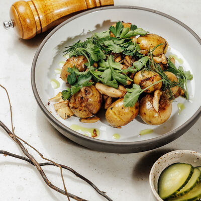 Жареный картофель с грибами в Потроха по цене 479