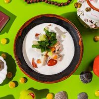 Уха с лососем и сливками в Сушки на макушке