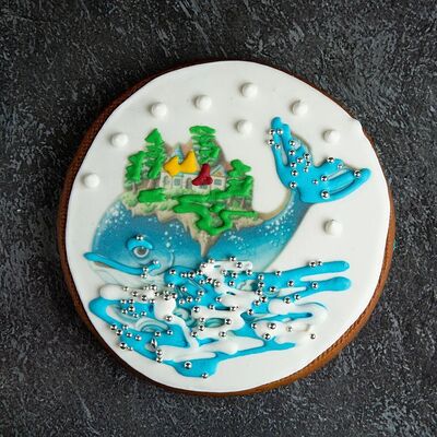 Пряник-открытка синий кит в Fish Point по цене 850 ₽