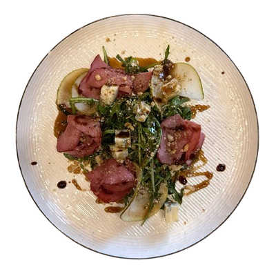 Салат с говядиной, грушей и горгонзолой в Пицца Паоло по цене 439 ₽