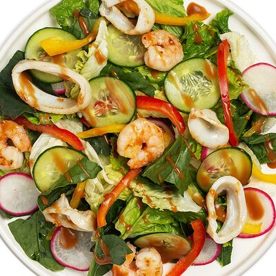 Салат с теплыми морепродуктами в Итальянская Пиццерия по цене 809 ₽