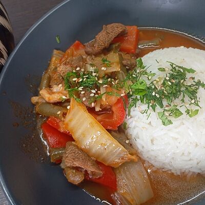 Говядина ган-фан в Чайхана Рахат по цене 390 ₽