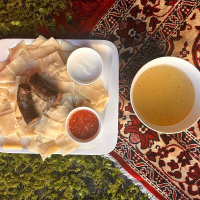 Кумыкский тонкий хинкал с сушеной колбасойв Вкусы Дагестана по цене 750 ₽