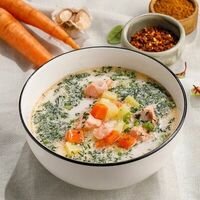 Карельская уха с лососем и сливками в Веранда by Баклажан