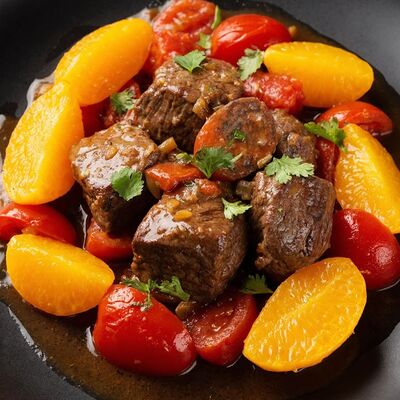 Тушеная телятина с апельсинамив Бизон по цене 830 ₽