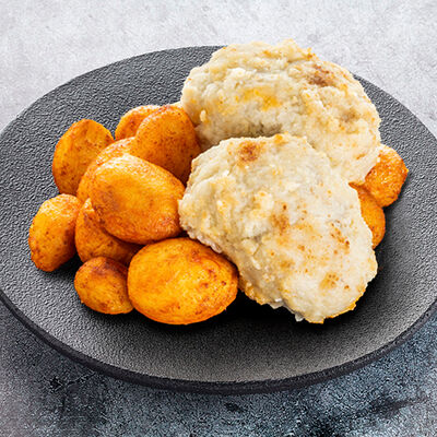 Рыбные котлетки с гарниром на выбор в Теремок по цене 489 ₽