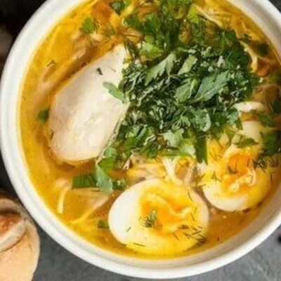 Суп-лапша домашний с курицей в Арарат шашлычный дворик по цене 349 ₽