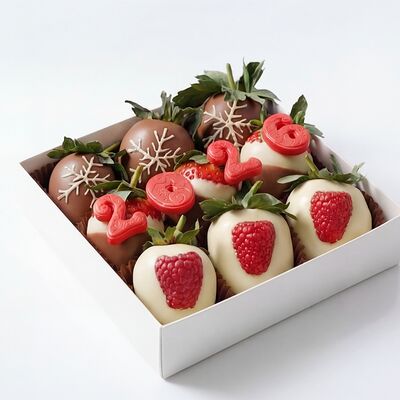 Коробка Ягода-малина 2026 S в Клубника в шоколаде VeryBerryLab по цене 4490 ₽