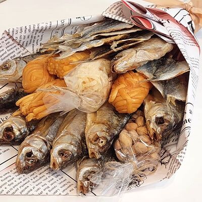 Мужской съедобный букет с рыбой в Buketonline - Съедобные букеты и клубника в шоколаде по цене 5280 ₽