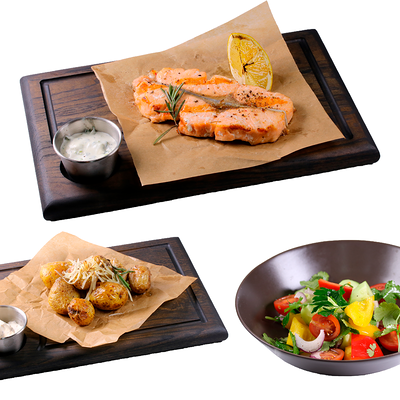 Комбо со стейком Лосось в GrU seasons по цене 2850 ₽