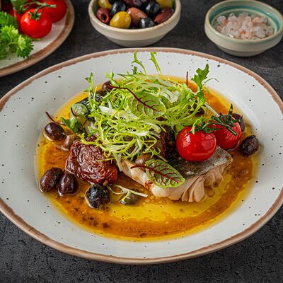 Черная треска по-греческив Поляна по цене 1300 ₽