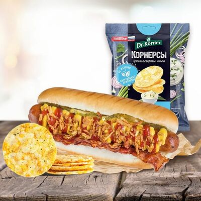 Хот-дог с корнерсами в Papa Grill по цене 303